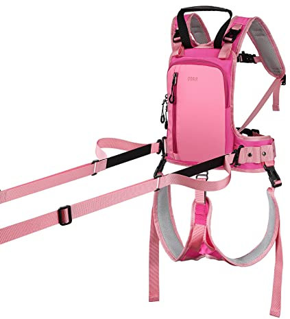 QOGIR Ski-Geschirr für Kinder: Lernen Sie sicher Skifahren und bringen Sie Ihrem Kind die Geschwindigkeitsregelung beim Skifahren und Snowboarden bei, Ski- und Snowboardgeschirr mit Mini-Rucksack und