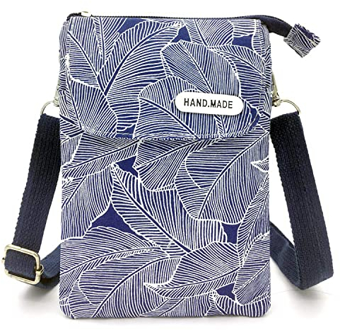 Katleay Handytasche Zum Umhängen, Handy Umhängetasche, Tasche, Umhängen, Multifunktionale, Damen, Mit Schultergurt, für Alltag, Schule, Einkauf (Blau)