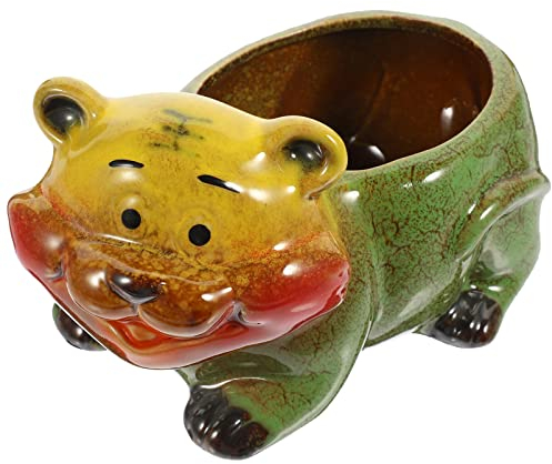Yardwe Pot De Fleur Pots De Fleurs d'animaux Cache-Pot Chinois Pots De Fleurs pour Plantes D'intérieur Jardinière en Porcelaine Animal Animaux Végétaux Céramique Planteur Extérieur