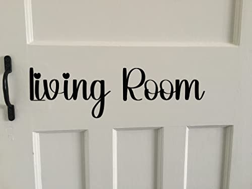 Living Room Décor Home Door Sign Stickers - Waterproof Vinyl Decal - House Gifts - Black Wall Art - Decorative Accessory