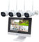 LUVISION WLAN Funk Überwachungssystem Monitor NVR (4 Kameras) - Kabellos & WiFi Überwachungskamera Set Nachtsicht, Mikrofon, App, PC Software & Push Nachricht - Außen Kamera Farbe zur Überwachung