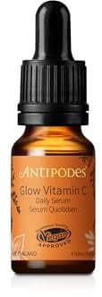 Antipodes Glow Vitamin C Serum - Light-Wear Gel To Brighten Skin - Hyaluronsäure Serum - Hautpflege für strahlende Haut - trockene Haut & fettige Haut - 10ml