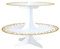 Trimming Shop White & Gold Cupcake Stand Party Supplies Tableware, 2-Tier Round Cardstock Cupcake Stand for Weddings, High-Tea, Birthday, Anniversary Reception Party
