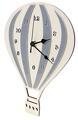 TOYANDONA Heißluftballon-wanduhr Ohne Tickgeräusche Stille Hängeuhr Leise Uhr Mit Ballondesign Dekoration Für Kinderzimmer Und Wohnraum