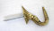 Zierhaken Antik Massiv Messing ca. 26x29 mm