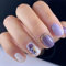 TMUT 24pcs Short False Nails Round Stick on Nails Purple Press on Nails with Leaf Pattern and Gold Foil Decor Removable Glue-on Nails Fake Nails Women Girls Nail Art Accessories, Variety Pack