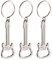 LABRIMP Lot De 3 Décapsuleurs De Bouteille En Métal Pour Guitare Porte-clés Compact Et Tendance Argentés Pour Les Amateurs De Bière Et De Guitare