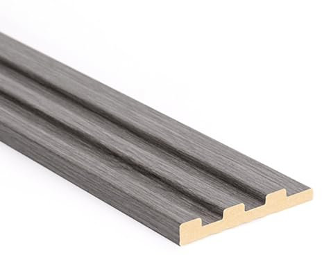 Bildershop-24 6er Set Bildershop-24 Abschlussleiste für Wandpaneele & Deckenpaneele Dekowa in Eiche Grau 262 x 10,7 x 1,5 cm
