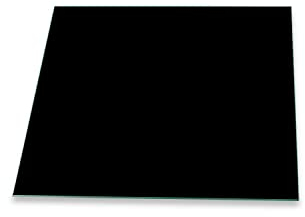 Funkenschutzplatte Glas Kaminofen Schwarz 60 cm Kamin Platte Bodenplatte Glasplatte für Grill Unterlegplatte Glas für Feuerstelle