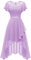 Wedtrend Cocktail Kleid Abendkleid A Linie Kleid Festlich Damen Retro Ballkleid Vokuhila Kleid Midi Hochzeitsgast Frühlingskleidung WT0303LavenderXS