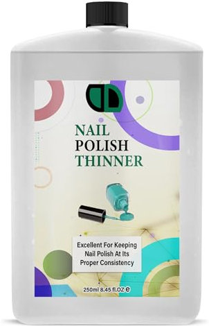 DD Nail Polish Thinner to Restore Hardened Nail Polish THINNER Gel Nail Varnish Thinner Thin and Revive old Favorite polish (250ml Postal)