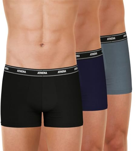 Athena Herren My Petits Prix Unterwäsche, Noir/Marine/BLEU,