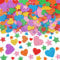 JULBEAR Glitzernde Schaumstoff Aufkleber, 300 Stück Bunte Sterne Herz Sticker Kinder Moosgummi Glitzer Basteln Selbstklebende Sterne Herz Glitzer Sticker DIY Filz Aufkleber für Party Dekoration