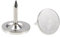 QUARKZMAN 30Pcs Clous de Tapissier, Tête Plate de 9,5 mm x 10 mm, Clous Décoratifs pour Meubles, Clous à Pouce pour Canapés, Têtes de Lit, Argent