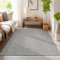 HomebyHome Teppich Wohnzimmer 200x300 Langlebig Robuster Teppich Cut-Loop Grau 200 x 290 cm - Kurzflor Schlingenteppich Schlafzimmer Dekorativer Teppich Meliert Struktur Küchenteppich Schlingenflor