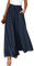 CMTOP Sommerhose Damen Leicht Lässige Palazzo Hose Elastisch Hohe Taille Freizeithose mit Taschen Kordelzug Baggy Schlaghose Elegante Business Hosen(Dunkelblau,L)