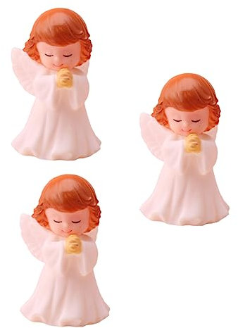 HOOTNEE 3stücke Teiliges Betende Engel Statue Zarte Engel Figurine Dekoration Für Zuhause Aus Stabil Und Langlebig Als Grab Und Gedenkschmuck
