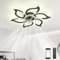 LJX Led Ceiling Fans with Lights Silent Dc 88cm Black Ceiling Fan with Lighting Design 6 Speeds Dimmable Timer Memory Function 6800ml Flower Ceiling Fan with Lamp for Bedroom Lounge, Black