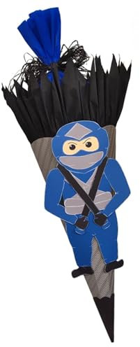 Schultüte Bastelset Ninja blau