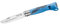 Opinel Outdoor Junior Kindermesser mit Kunststoffgriff | persönliche Gravur | vorne abgerundete Spitze | rostfrei | Signalpfeife | Virobloc | Geschenk (blau)