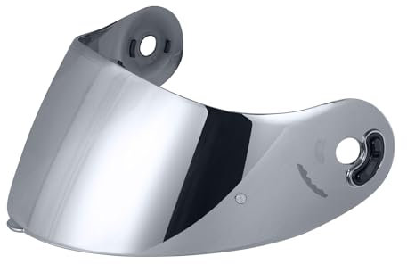 Helmvisier für Nolan X-803 X-802 X-702 X-661 X603,Motorradhelm Visier,Motorrad Windschutz Helm Objektiv Visier (Chrom Silber)