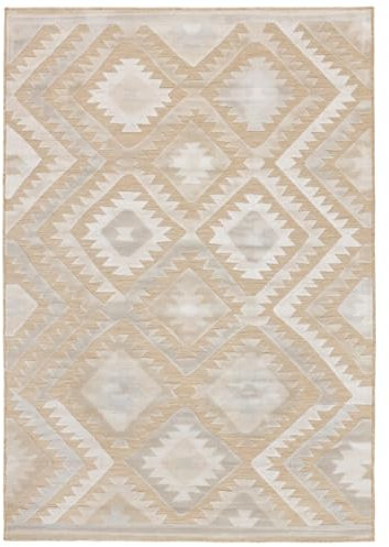 RugVista Sabine, In & Outdoor-Teppich, Moderne Teppiche, 230 x 160 cm, Rechteckig, Niedriger Stapel, Patio, Nur Handwäsche, UV-beständig, Beige