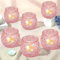 12 Pcs Bougeoirs en Verre pour Bougies Chauffe-Plat, Bougeoirs Transparents pour Bougies Chauffe-Plat pour Centre de Table, Mariage, décoration d'intérieur (Rose)