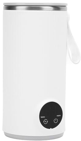 Bouilloire électrique Portable 400 Ml, Chaudière à Eau de Voyage Rechargeable par USB, Batterie 6000 MAh, Matériau en Acier Inoxydable de qualité Alimentaire, pour café, Lait
