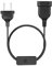 VIEVRE Cavo di prolunga con interruttore, 2,5 A, 250 V, con interruttore e spina, 0,75 mm², cavo lampada con interruttore, cavo di alimentazione europeo con interruttore, cavo con spina (nero, 0,6 m)