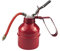 Cabilock 500ccl Engine Oil Pot Iron Manual Oil Filling Tool Soft Tube Dark Red 18.2x18.2x16.7cm Copper Aluminum Core