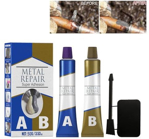 Metal Repair Paste,Metal Repair Glue,Pasta per Riparazioni Metalliche,Magic Welding Glue,Saldatura a Freddo Pasta,Colla Metallo,Stucco per Metallo,per Riparazioni in Metallo Colla