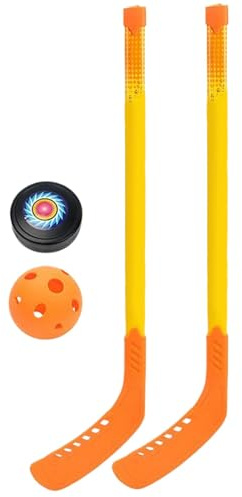 Bâtons De Hockey sur Glace pour Jeunes | Ensemble De Bâtons De Hockey pour Débutants De Qualité Supérieure | Kit De Bâtons De Hockey À roulettes Légers pour, Ensemble De Balles De Hockey sur G