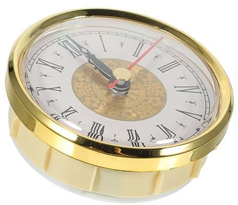 Amosfun Retro Uhr Kopf Einsatz Mit Miniatur-uhrwerk Und Römischen Ziffern Quarzuhreinsatz Zum Basteln Metall Ziffernblatt Für DIY-Uhren Und Dekoration