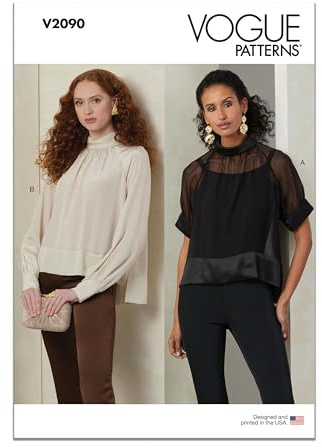 Vogue Paper Patterns V2090Y5 Misses' Top with Sleeve Variations Y5 (18-20-22-24-26)