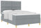 vidaXL Boxspringbett mit Matratze Hellgrau 140x190 cm Stoff