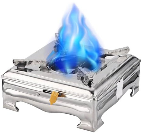 Hornillo portátil de camping – Cocina portátil para camping para interior y exterior | Hornillo de almacenamiento de acero inoxidable, quemador portátil plegable para viajes al aire libre