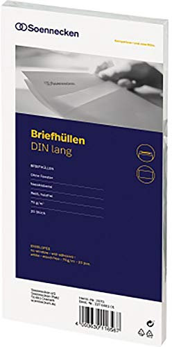 Soennecken Briefhülle 2073 DIN lang oF nk weiß 25 St./Pack.