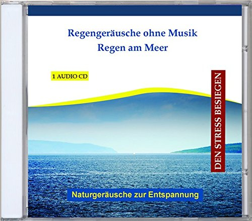 Rauschen für Tinnitus, Ohrgeräusche, Einschlafen - Meeresrauschen mit leichtem Regen - Regengeräusche ohne Musik am Meer, Einschlafhilfe