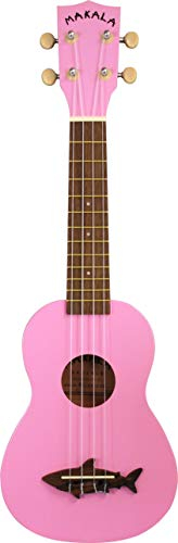 Makala Shark MK-SS-PNK - Pink Soprano Shark Ukulele, with Tote Bag