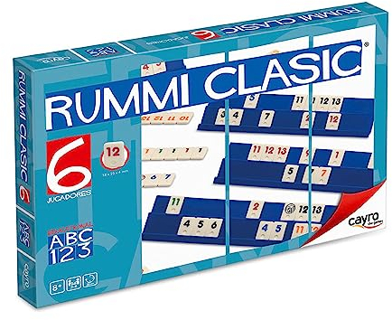 Cayro – Rummi Classic 6 Spieler – Traditionelles Spiel – Entwicklung kognitiver und mathematischer Fähigkeiten – Brettspiel (712)