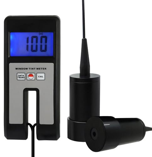 Digital 18mm Thickness Window Tint Meter 100% Range Glass Plastic Visual Light Transmission with Sensor