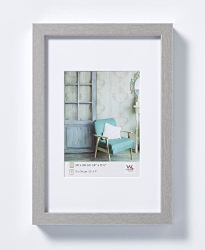 walther design Bilderrahmen silber 13 x 18 cm Stockholm Holzrahmen EA318S