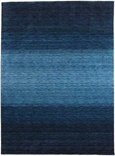 RugVista Gabbeh Rainbow, Teppich, Gabbeh, 290 x 210 cm, Rechteckig, Niedriger Stapel, Nur chemische Reinigung, Care & Fair Zertifiziert, Blau