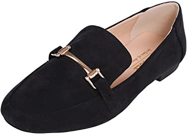 Feversole Women's Fashion Trim Deco Loafer Slippers,Pantofole Decorative alla Moda per Donna