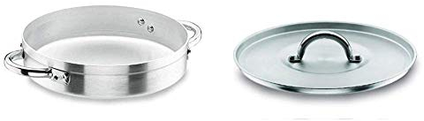 Lacor Chef-Aluminio Paellera + Tapa de aluminio, 45 cm