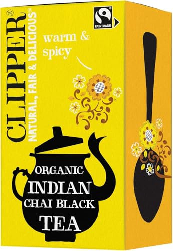TÉ NEGRO CHAI CON CANELA Y CLAVOS FAIR TRADE BIO 50 g (20 x 2,5 g) - CLIPPER