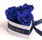 Infinity Rosenbox Herz Wunschtext personalisiert - 3 Blaue Rosen in Box 10x12cm haltbar 3 Jahre - persönliche Geschenk FrauRosemarie Schulz Heidelberg (Wunschtext, Blau)