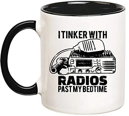 Saviola - Amateur Radio Operator Mug, I Tinker With Radios Ham Mug, Radio Mug, 11oz Novelty Coffee Mug/Cup