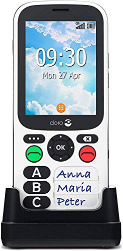 Doro 780X IUP (PTI) - Portable 4G Alarme Protection Travailleur Isolé- Perte verticalité- Alerte immobilité- GPS - Touche d'Assistance - Décroché Automatique - Socle Chargeur