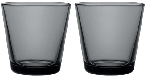Iittala 1026780 Kartio 2-er Set Gläser 21cl, dunkelgrau, Glas